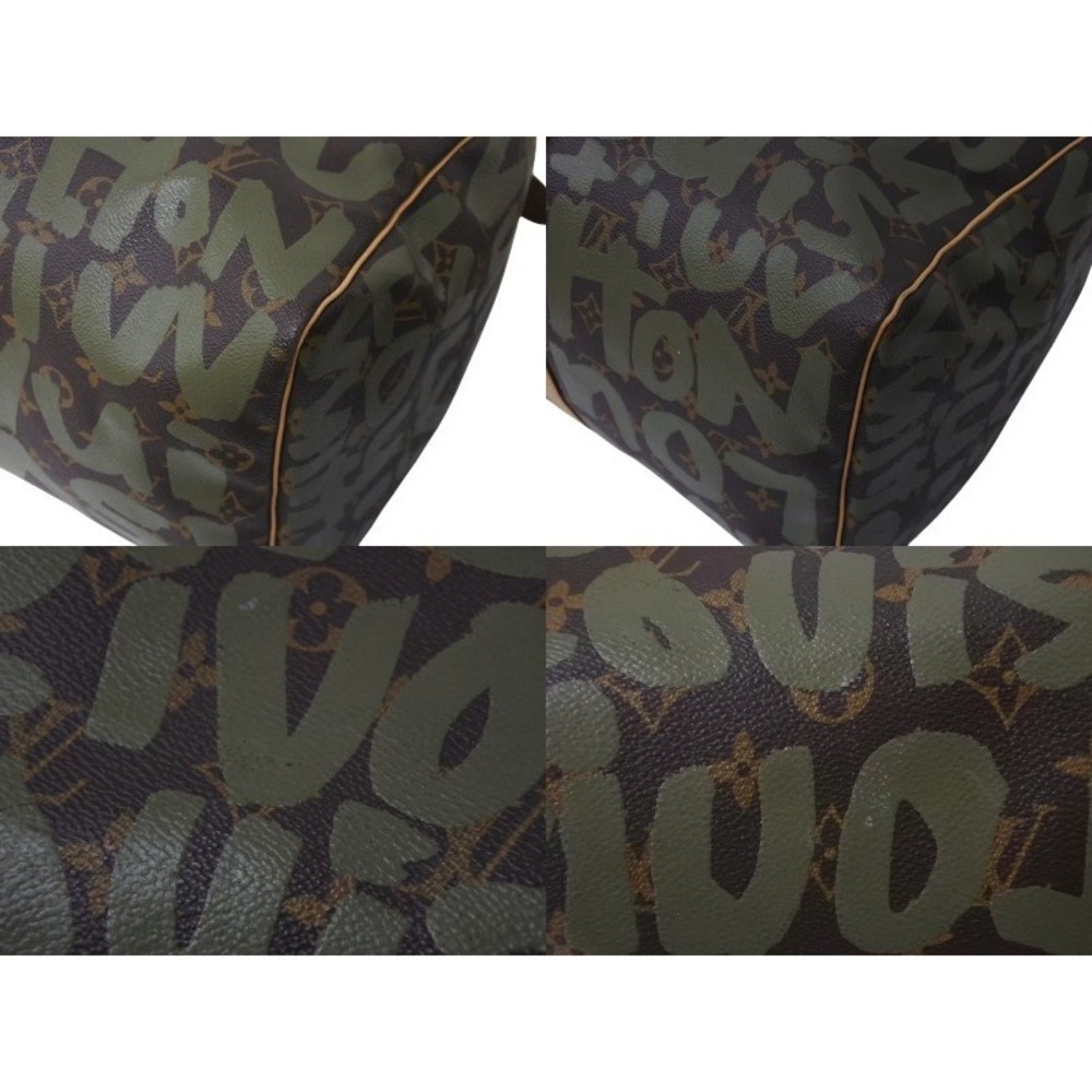 Louis Vuitton Keepall brown Khaki Green Monogram Graffiti - Picture 6 of 9